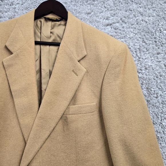 Brooks Brothers Men Camel Hair Blazer Size 43L Sport Coat Business Classic - Picture 3 of 15